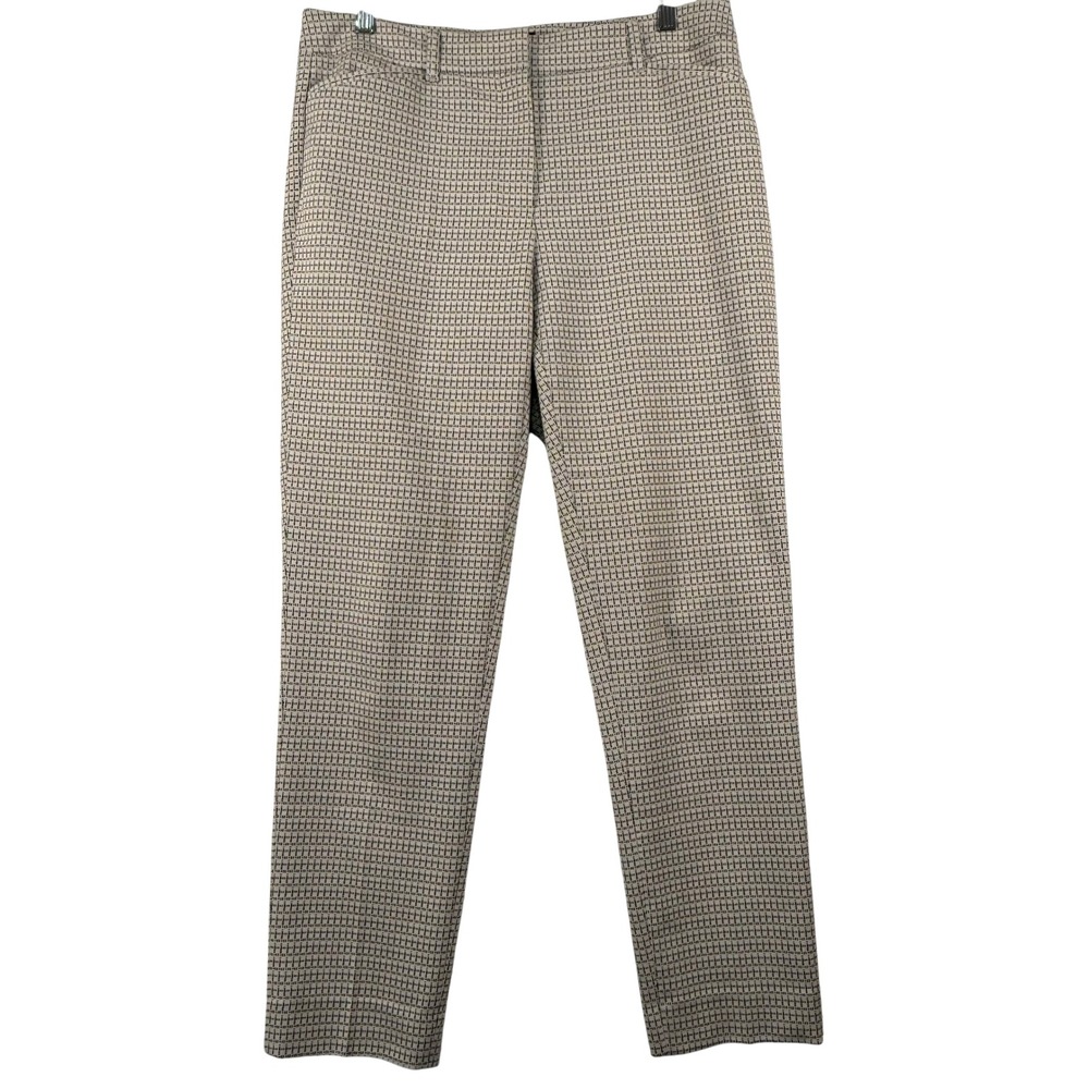 WHBM Womens 6 Slim Ankle Pants Grid Workwear Office Career Comfort Trousers EUC